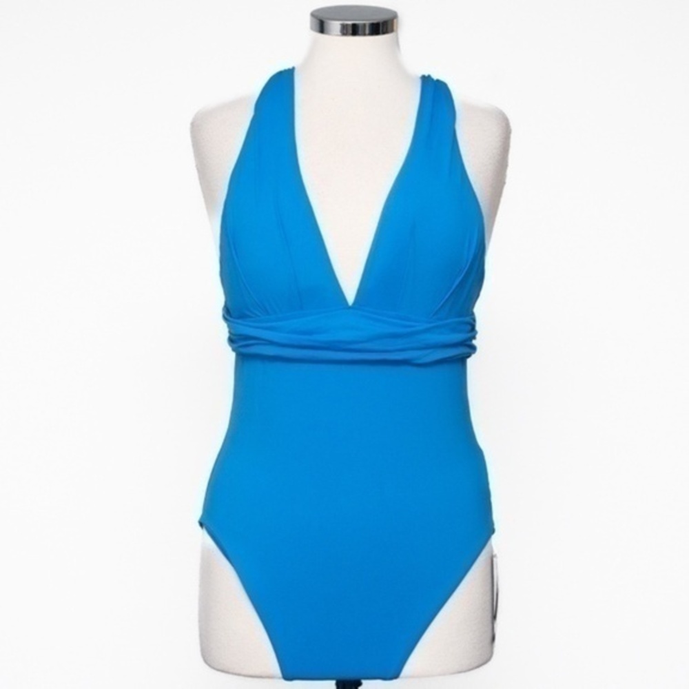 Seafolly Plunge Cross Back One Piece Swimsuit